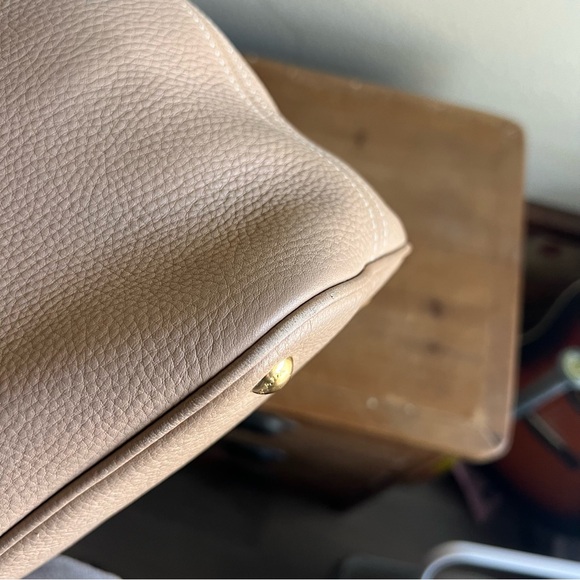 PRADA Beige Leather Hobo Shoulder Bag - Picture 10 of 14